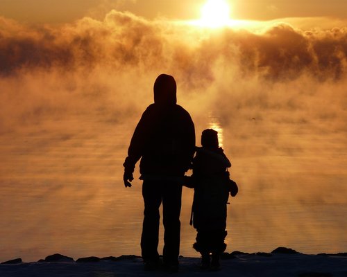 Family spending quiet and calm time together at home